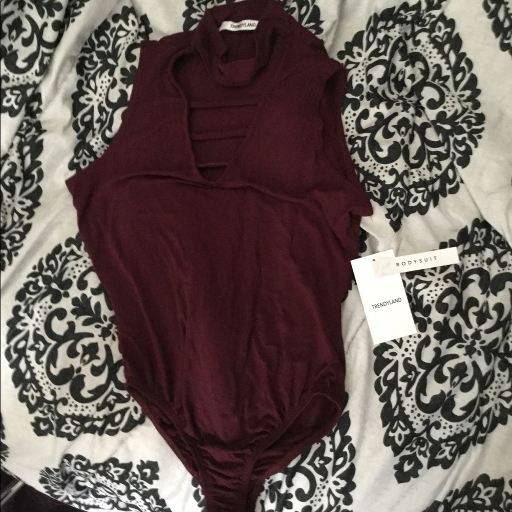burgundy bodysuit